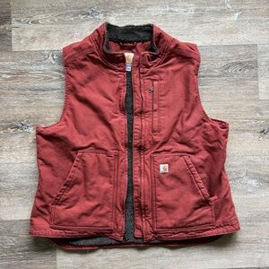 Carhartt Brick Red Work Vest